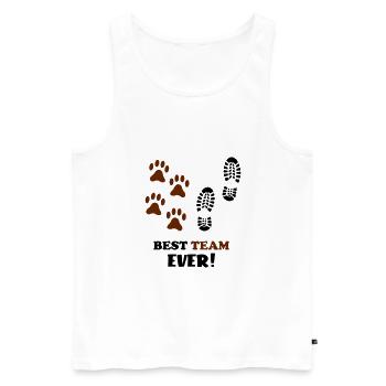 Best Team Ever - Men's Premium Organic Tank Top - white - Front - AI Model Male 178 light (178cm)