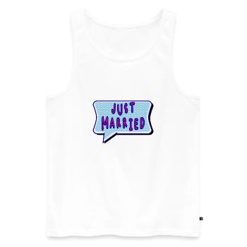 SAINT VALENTINE. bachelorette party. I LOVE YOU. I LOVE YOU. LOVE - Men's Premium Organic Tank Top - white - Front - Michal (187cm)