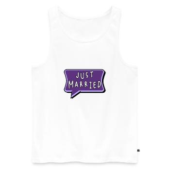 SAINT VALENTINE. bachelorette party. I LOVE YOU. I LOVE YOU. LOVE - Men's Premium Organic Tank Top - white - Front - Michal (187cm)