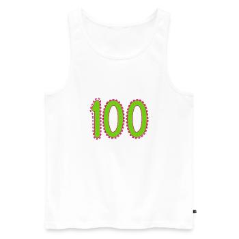 100. 100 ANS. 100e ANNIVERSAIRE. ANNIVERSAIRE 100 - Débardeur bio Premium Homme - blanc - Devant - AI Model Male 178 light (178cm)