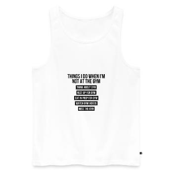 Sport Motivation für das Gym, tolle Geschenkidee - Männer Premium Bio Tank Top - Weiß - Vorne - AI Model Male 178 light (178cm)