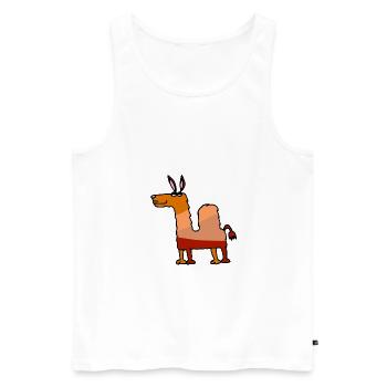 Tod le dromadaire - Débardeur bio Premium Homme - blanc - Devant - Michal (187cm)