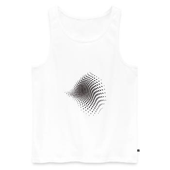 Optische Illusion Muster Formen Geometrie Geschenk - Männer Premium Bio Tank Top - Weiß - Vorne - AI Model Male 178 light (178cm)