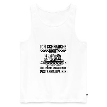 Ich schnarche nicht ich träume Pistenraupe Ski - Männer Premium Bio Tank Top - Weiß - Vorne - Michal (187cm)