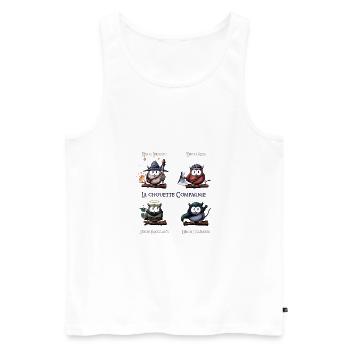 La Chouette Compagnie - Débardeur bio Premium Homme - blanc - Devant - Michal (187cm)