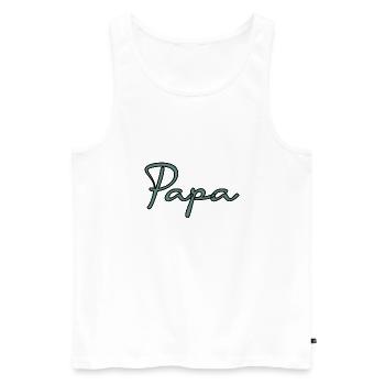 RUHESTAND. GLÜCKLICHER RUHESTAND. GLÜCKLICHER RÜCKZUG - Männer Premium Bio Tank Top - Weiß - Vorne - Michal (187cm)