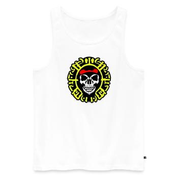 Medaille der Schande - Männer Premium Bio Tank Top - Weiß - Vorne - AI Model Male 178 light (178cm)