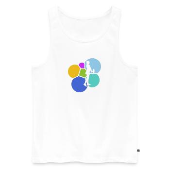 Tennis Rückhand Tennisspieler Racket - Männer Premium Bio Tank Top - Weiß - Vorne - AI Model Male 178 light (178cm)