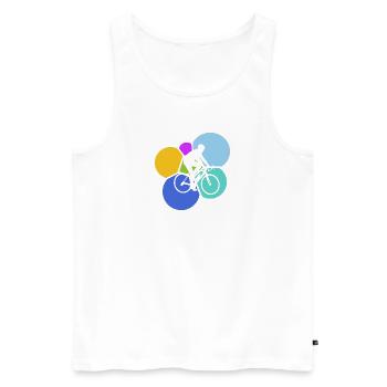 Radfoan Rad Cyclist Cycling - Men's Premium Organic Tank Top - white - Front - Michal (187cm)