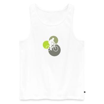 Vélo de vélo - Débardeur bio Premium Homme - blanc - Devant - Michal (187cm)