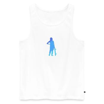 Skateboard Skateboarder Halfpipe Skate - Männer Premium Bio Tank Top - Weiß - Vorne - AI Model Male 178 light (178cm)