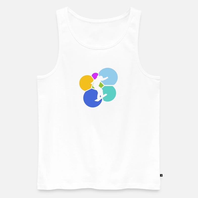 Snowboard Snowboardfahrer Snowboardfahrer - Männer Premium Bio Tank Top - Weiß