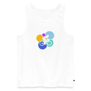 Radfoan sykkel syklist sykling - Premium økologisk Tanktop for menn - hvit - Foran - AI Model Male 178 light (178cm)