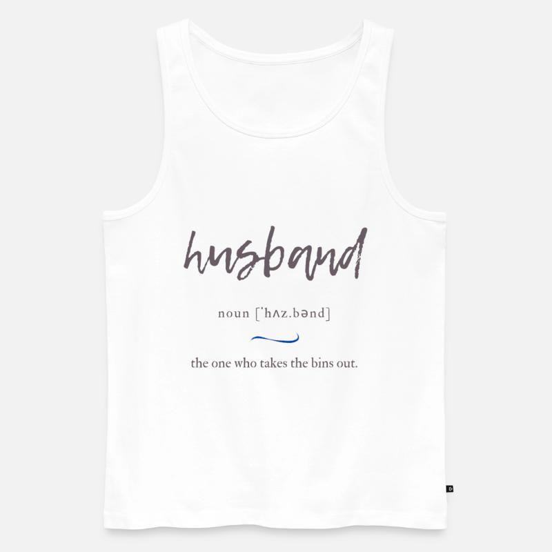 Husband (Ehemann) Convoluted Edition - Männer Premium Bio Tank Top - Weiß