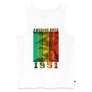 Awesome Since 1951 - Men's Premium Organic Tank Top - white - Front - Michal (187cm)