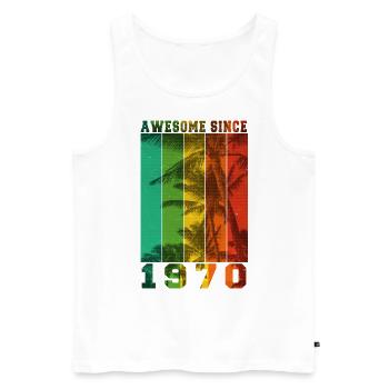 Awesome Since 1970 - Men's Premium Organic Tank Top - white - Front - AI Model Male 178 light (178cm)
