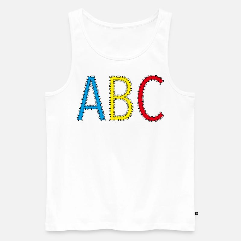 ABC - Schulstart - Schulkind - Männer Premium Bio Tank Top - Weiß
