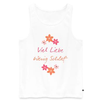 Viel Liebe Mutter - Mutterschaft - Werdende Mutter - Männer Premium Bio Tank Top - Weiß - Vorne - AI Model Male 178 light (178cm)