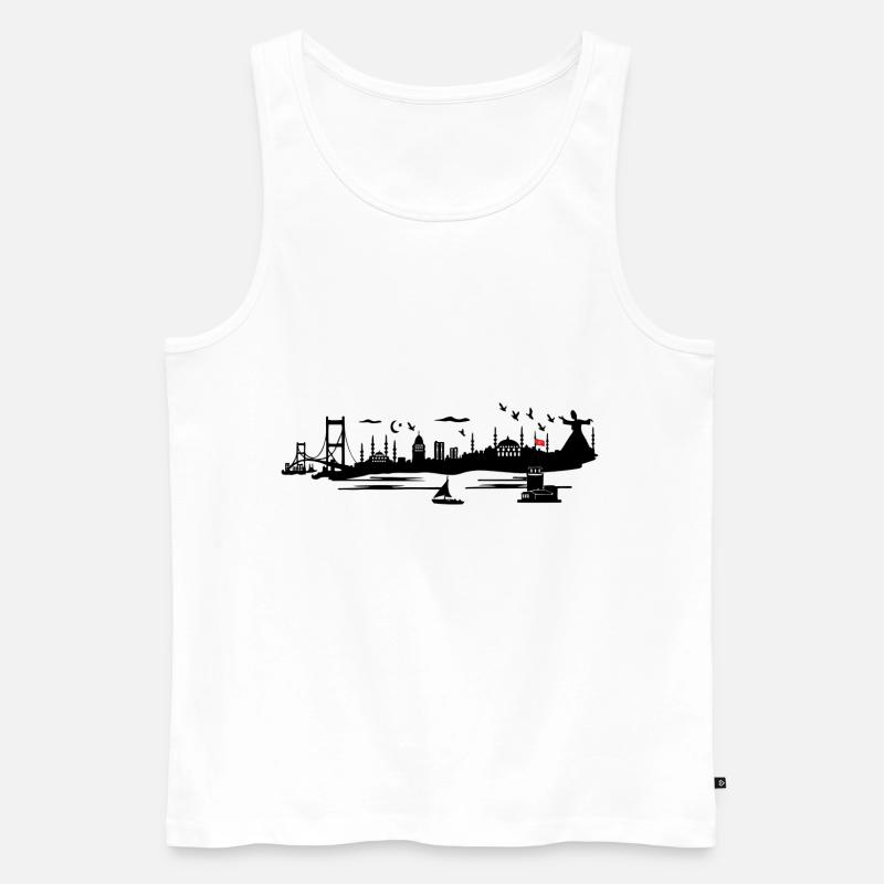 Istanbul - Männer Premium Bio Tank Top - Weiß