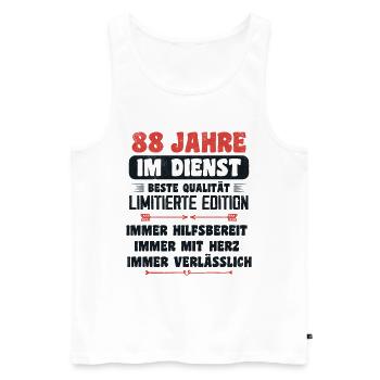 88 Jahre im Dienst 88 Jähriges Dienstjubiläum - Männer Premium Bio Tank Top - Weiß - Vorne - Michal (187cm)
