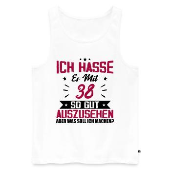 Ich hasse es mit 38 Geburtstag Gut Aussehen - Männer Premium Bio Tank Top - Weiß - Vorne - AI Model Male 178 light (178cm)