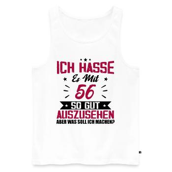 Ich hasse es mit 56 Geburtstag Gut Aussehen - Männer Premium Bio Tank Top - Weiß - Vorne - AI Model Male 178 light (178cm)