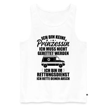 Frauensanitäterin Sanitäterin - Männer Premium Bio Tank Top - Weiß - Vorne - Michal (187cm)
