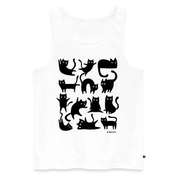Niedliche Katzen - Männer Premium Bio Tank Top - Weiß - Vorne - Michal (187cm)