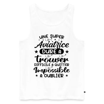 A Super Aviator - Aviator Gift - Men's Premium Organic Tank Top - white - Front - AI Model Male 178 light (178cm)