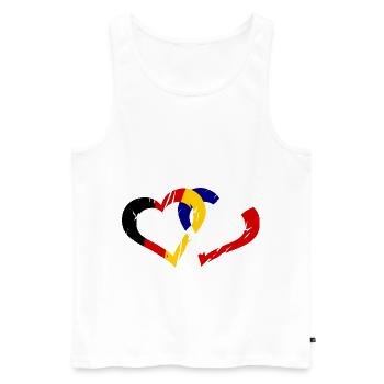 Français Amour allemand - Débardeur bio Premium Homme - blanc - Devant - Michal (187cm)
