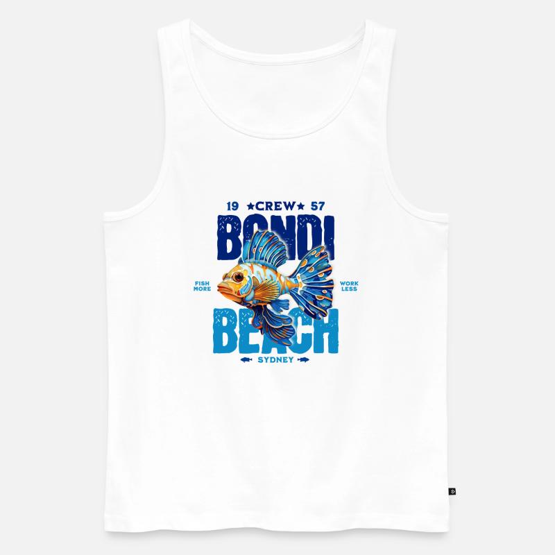 Bondi Strand 1 - Männer Premium Bio Tank Top - Weiß