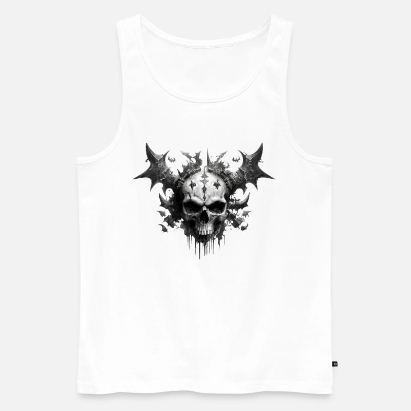 SchädelKO - Männer Premium Bio Tank Top - Weiß