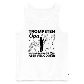 Trompeten Opa Trompeter Trompetenspieler Geschenk - Männer Premium Bio Tank Top - Weiß - Vorne - Michal (187cm)
