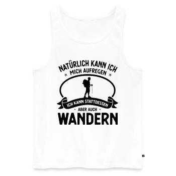 Naturlich kann Ich Mich AUFEGENICHE KANN STATTDESS - Männer Premium Bio Tank Top - Weiß - Vorne - Michal (187cm)