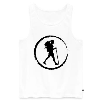 Corrik et Errant - (2) - Débardeur bio Premium Homme - blanc - Devant - Michal (187cm)