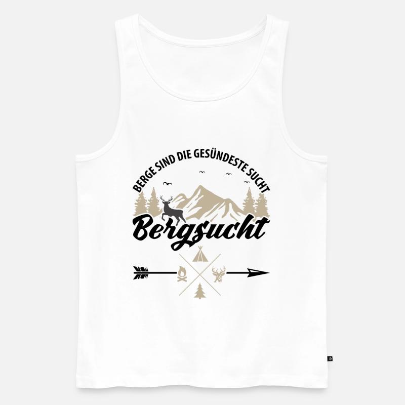 Bergsucht - (2) - Männer Premium Bio Tank Top - Weiß