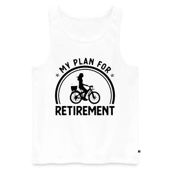 My Plan for Retirement 2 - - Men's Premium Organic Tank Top - white - Front - Michal (187cm)