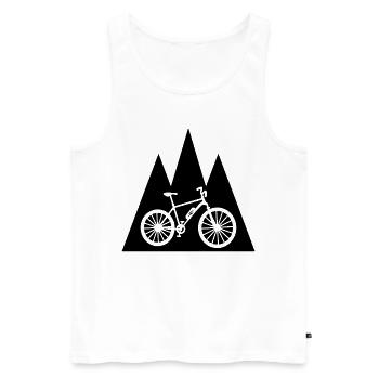 Triangle Mountain and Ebike - - Men's Premium Organic Tank Top - white - Front - Michal (187cm)