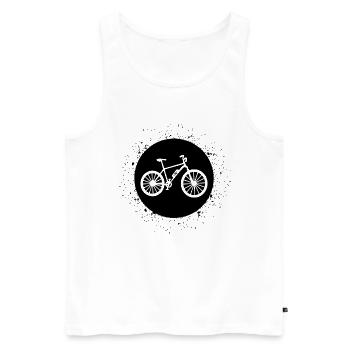 Circle with Splash and ebike - - Men's Premium Organic Tank Top - white - Front - Michal (187cm)