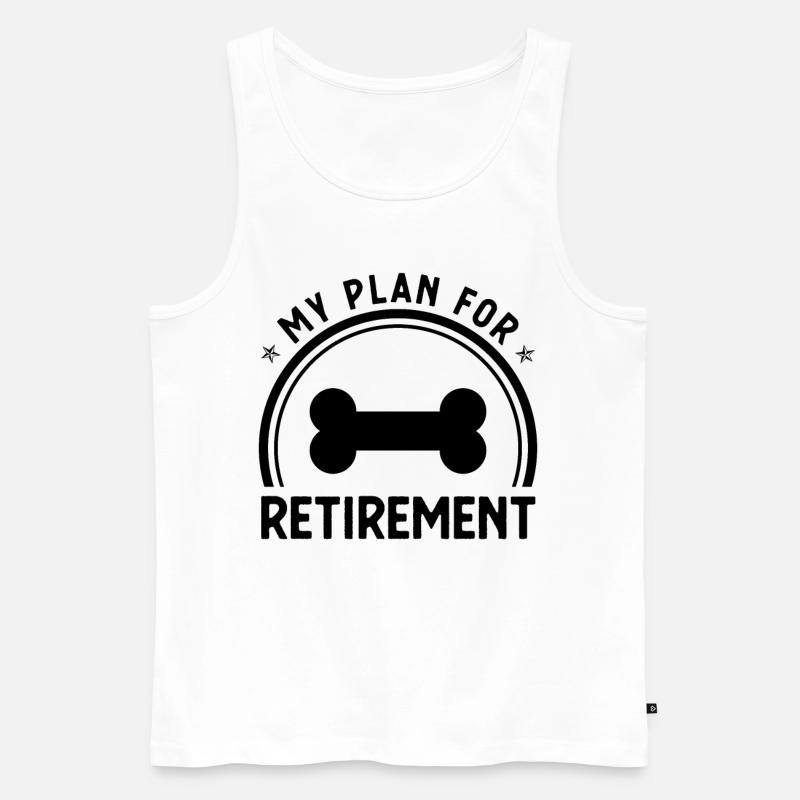 Mon plan de retraite 4 - - Débardeur bio Premium Homme - blanc