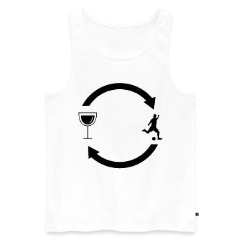 Wine load arrows and football 1 - - Men's Premium Organic Tank Top - white - Front - Michal (187cm)