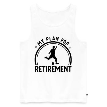 Mon plan de retraite 1 - - Débardeur bio Premium Homme - blanc - Devant - Michal (187cm)