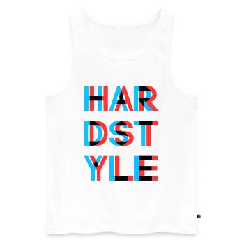 Hardstyle - Rawstyle - Hardstyler Gift merch - Men's Premium Organic Tank Top - white - Front - AI Model Male 178 light (178cm)