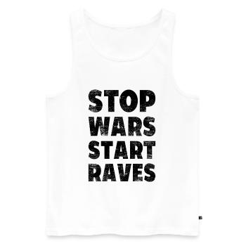 Techno - Rave - Geschenk - Techno merch - spruch - Männer Premium Bio Tank Top - Weiß - Vorne - AI Model Male 178 light (178cm)