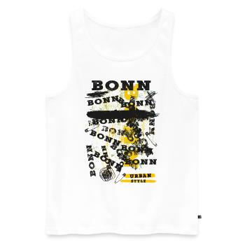 Bonn Deutschland Stadt Skyline Heimat Liebe - Männer Premium Bio Tank Top - Weiß - Vorne - Michal (187cm)