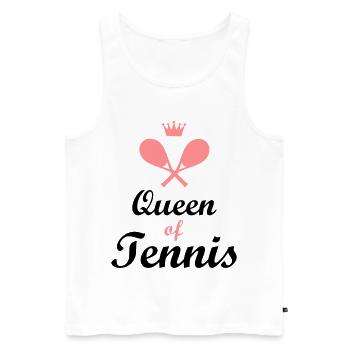 tennis lustig - Männer Premium Bio Tank Top - Weiß - Vorne - Michal (187cm)