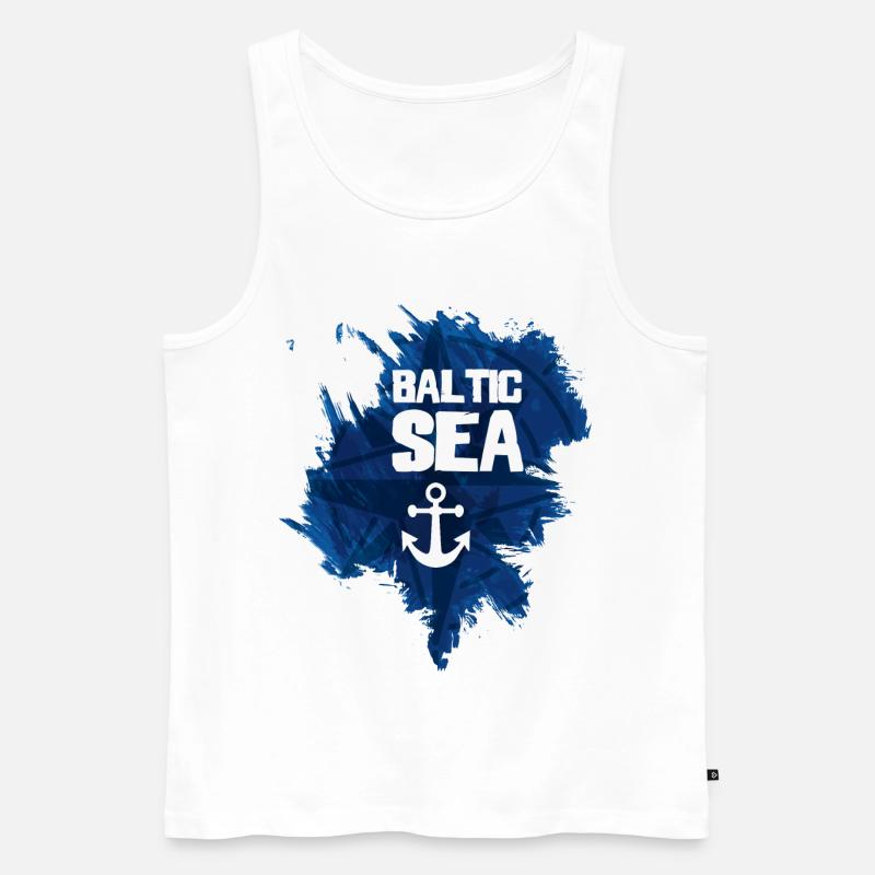 Baltic Sea - Männer Premium Bio Tank Top - Weiß