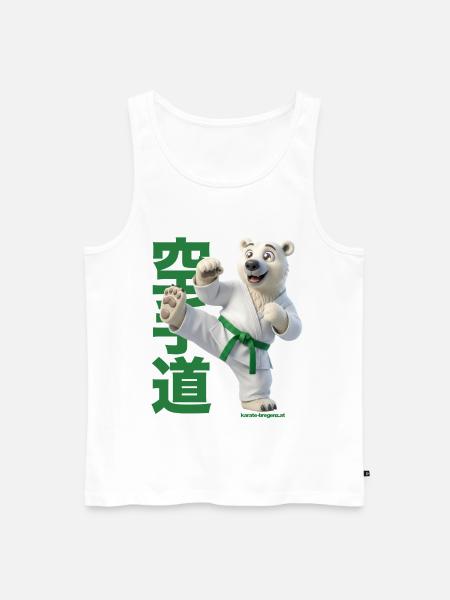 Karate Eisbär - Männer Premium Bio Tank Top - Weiß