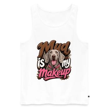Weimaraner - Men's Premium Organic Tank Top - white - Front - Michal (187cm)