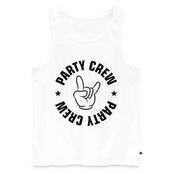 Party Crew Hand Symbol - Men's Premium Organic Tank Top - white - Front - Michal (187cm)
